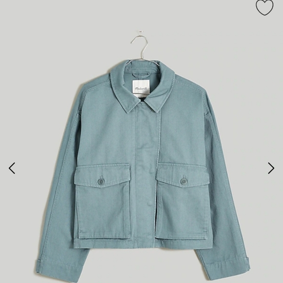 Women's Light Blue Utility Jacket - Picture 5 of 9